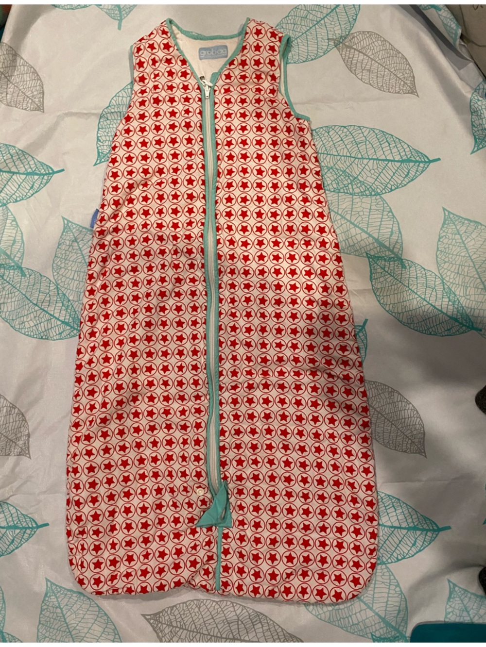 2.5 tog Zippered Sleep Sac 18-36 months red star pattern